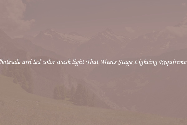 Wholesale arri led color wash light That Meets Stage Lighting Requirements