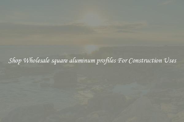 Shop Wholesale square aluminum profiles For Construction Uses