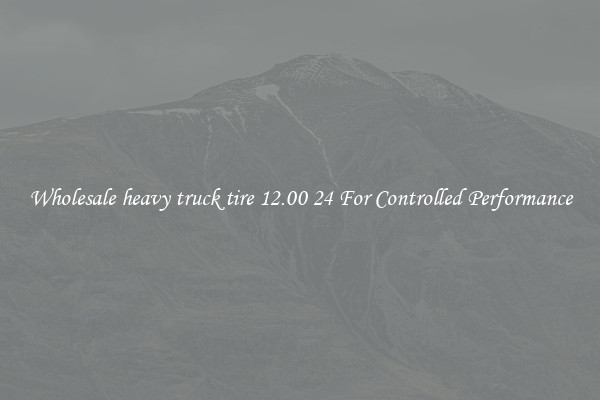Wholesale heavy truck tire 12.00 24 For Controlled Performance