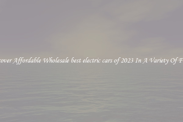 Discover Affordable Wholesale best electric cars of 2023 In A Variety Of Forms