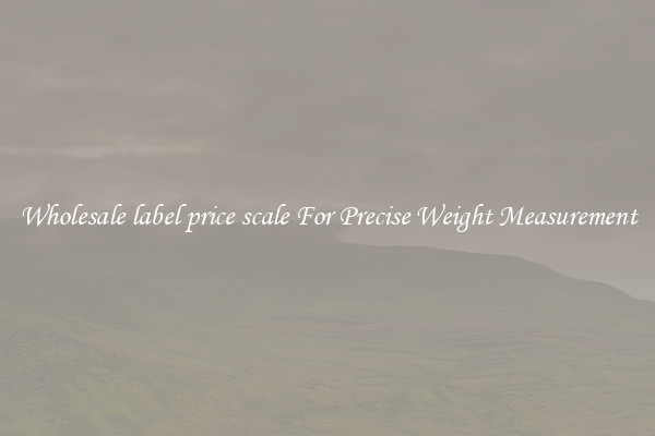 Wholesale label price scale For Precise Weight Measurement