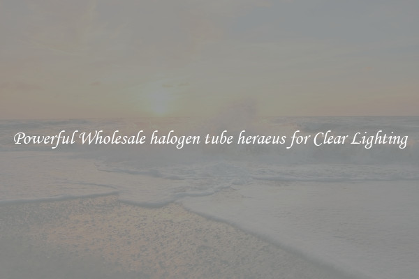Powerful Wholesale halogen tube heraeus for Clear Lighting