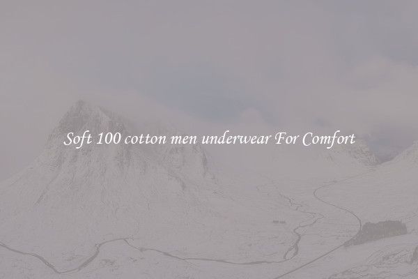 Soft 100 cotton men underwear For Comfort