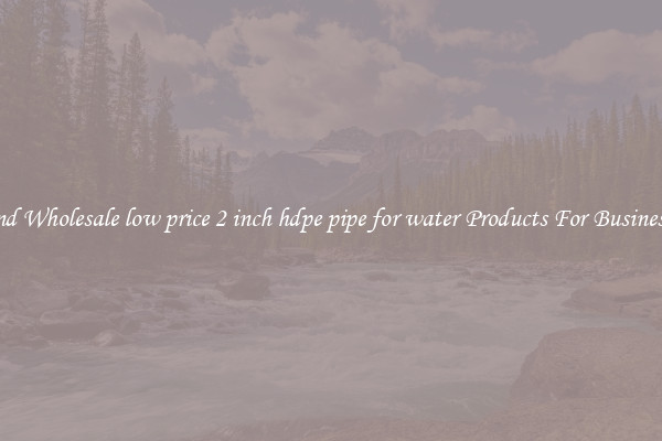 Find Wholesale low price 2 inch hdpe pipe for water Products For Businesses