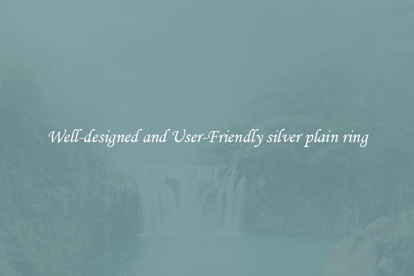 Well-designed and User-Friendly silver plain ring