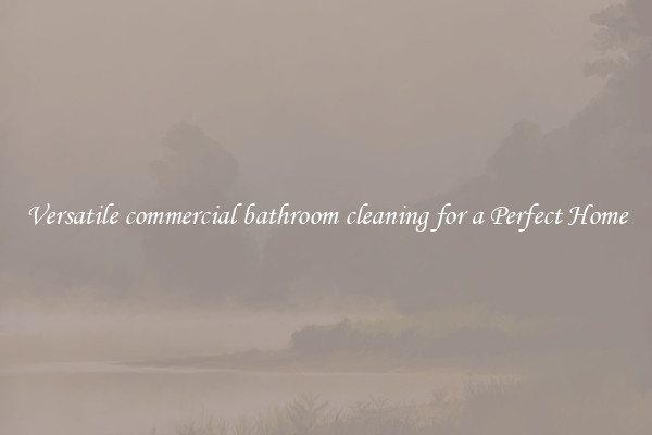 Versatile commercial bathroom cleaning for a Perfect Home