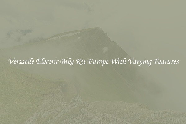 Versatile Electric Bike Kit Europe With Varying Features