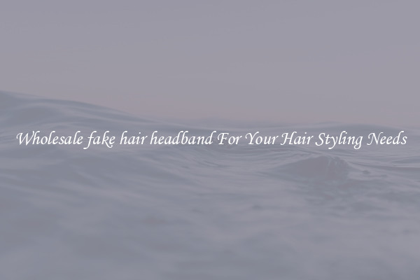Wholesale fake hair headband For Your Hair Styling Needs