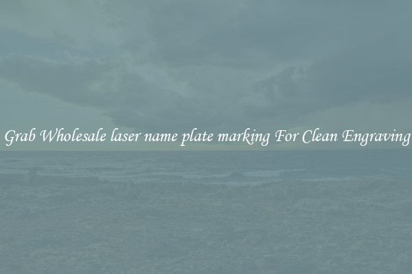 Grab Wholesale laser name plate marking For Clean Engraving