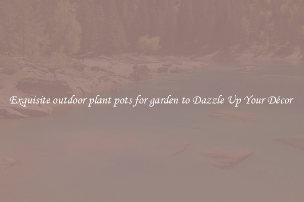 Exquisite outdoor plant pots for garden to Dazzle Up Your Décor 