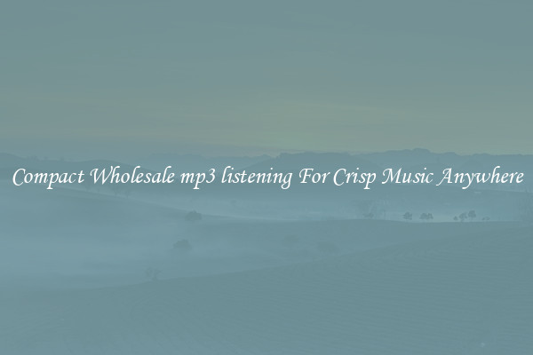 Compact Wholesale mp3 listening For Crisp Music Anywhere