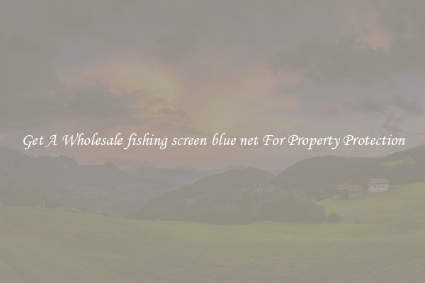 Get A Wholesale fishing screen blue net For Property Protection