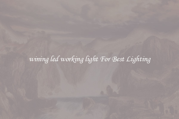 wining led working light For Best Lighting
