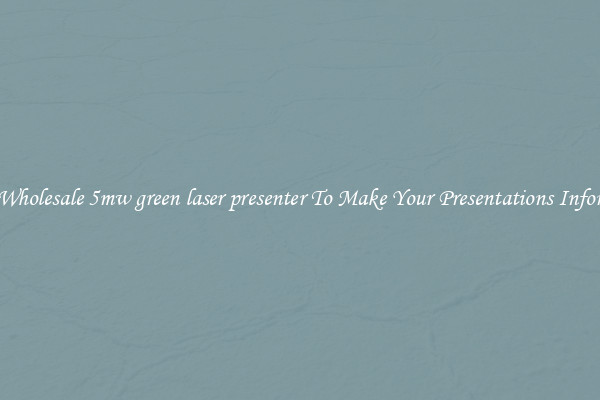 Sharp Wholesale 5mw green laser presenter To Make Your Presentations Informative