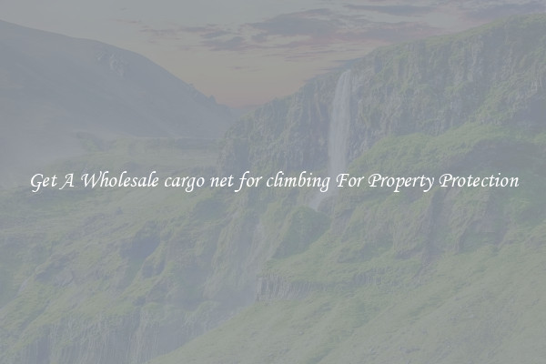 Get A Wholesale cargo net for climbing For Property Protection